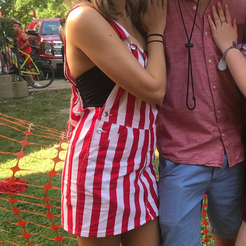 UW badgers overall dress/ Game bib dress